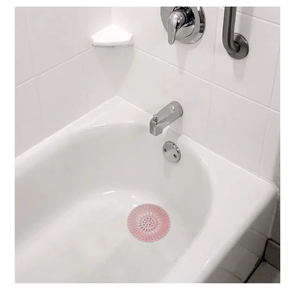 Gotega Colorful Silicone Hair Catchers For Drains 4-Pack  Easy To Clean -NEW